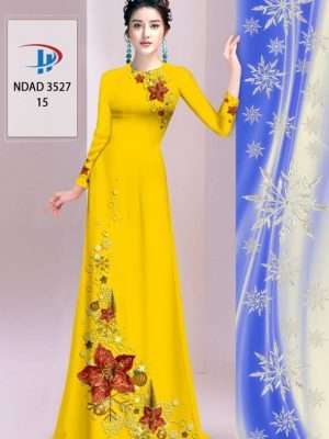 Vải Áo Dài Hoa In 3D AD NDAD3527 26